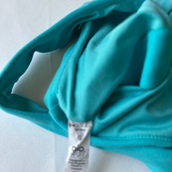 ALO Yoga Blue Racerback Sports Bra (has a hole you can see in the pictures) - Picture 6 of 9